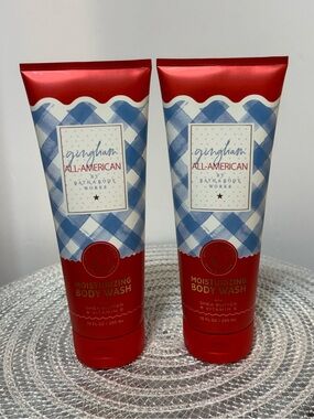BBW Gingham All American Moisturizing Body Wash Set of 2 NWT